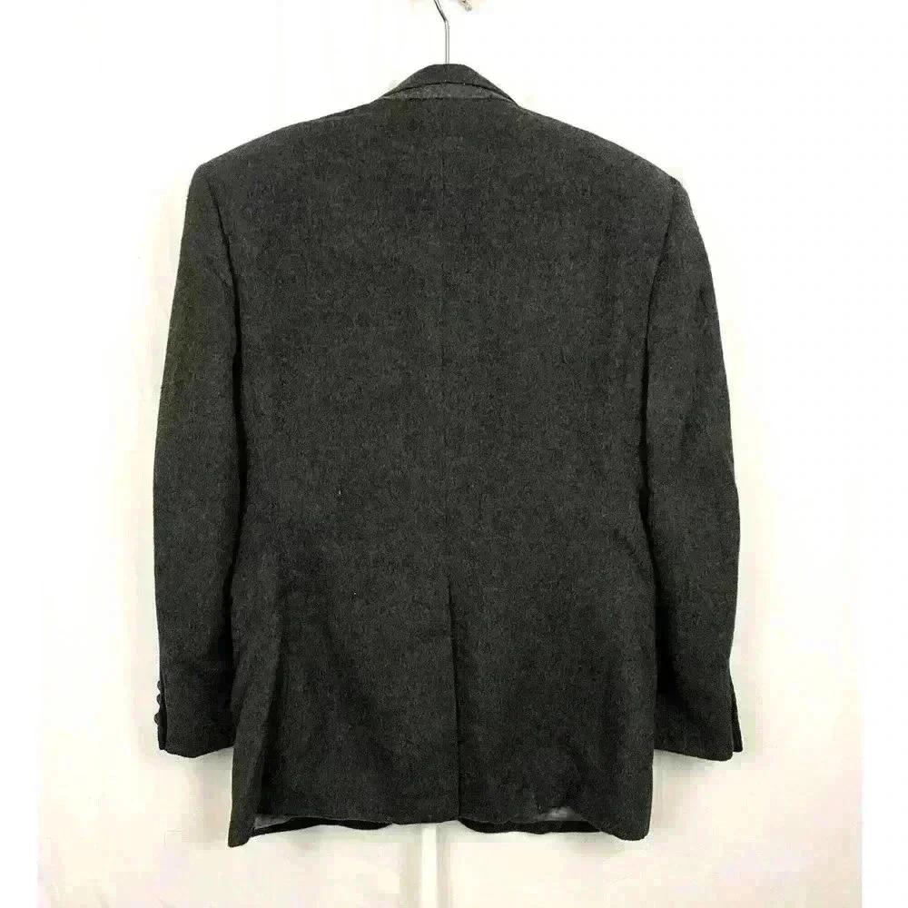 VTG Charcoal 100% Camel‎ Hair Men's Blazer Sports Jacket Lined 40R Made in USA